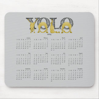 Mousepad calendário flexível de pôneis YOLO 2014
