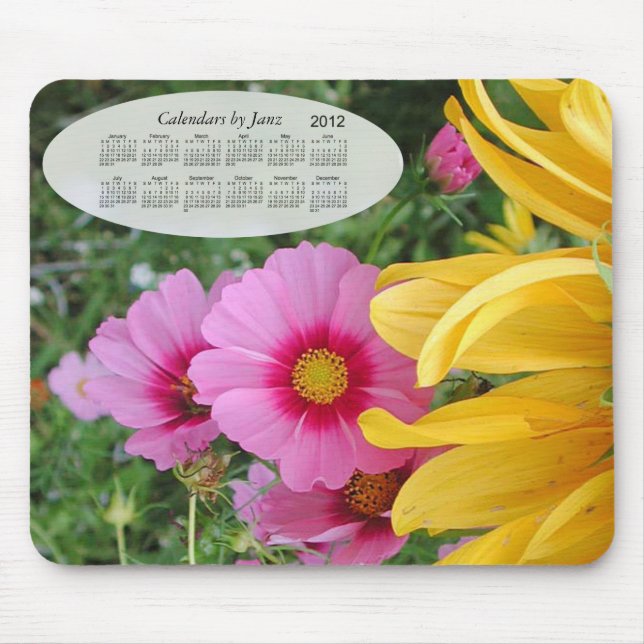 Mousepad Calendário Floral 2012 (Frente)