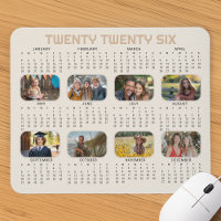 Calendário Fotográfico 2026 Ano do Cheio Beige Mou