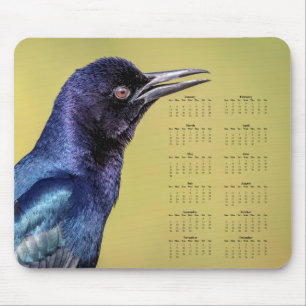 Mousepad Calendário Grackle 2026 personalizável para todo o