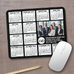 Mousepad Calendário - logotipo, foto-empresa<br><div class="desc">Colagem de logotipos e fotos com um calendário e sala para adicionar algumas linhas de texto. Um item divertido para o Ano Novo ser usado como doação de uma empresa. Adicione 1 foto do escritório do grupo a este design.</div>