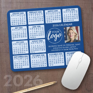 Mousepad Calendário - logotipo, foto-empresa