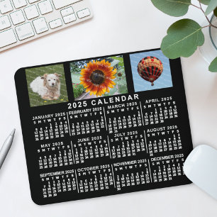 Mousepad Calendário Mensal 2022 - 3 Fotos Personalizadas