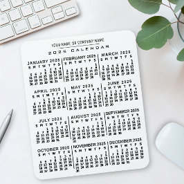 Mousepad Calendário Mensal de 2023 Anos Nome Personalizado 