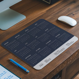 Mousepad Calendário minimalista do logotipo corporativo 202