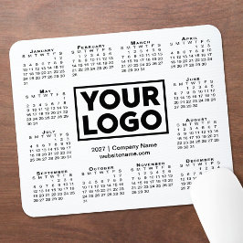Mousepad Calendário Moderno 2027 Logotipo Empresa Negócios