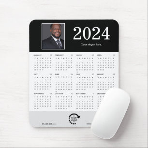 Mousepad Calendário Moderno da Empresa de Fotos 2024