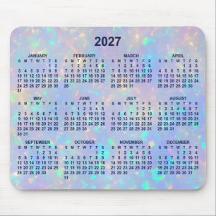 Mousepad Calendário Ombre Opala Azul-Pervinca Ano 2027