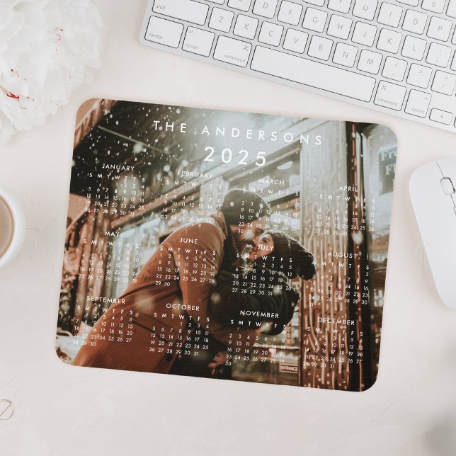 Mousepad Calendário Personalizado de Foto 2025 (Criador carregado)