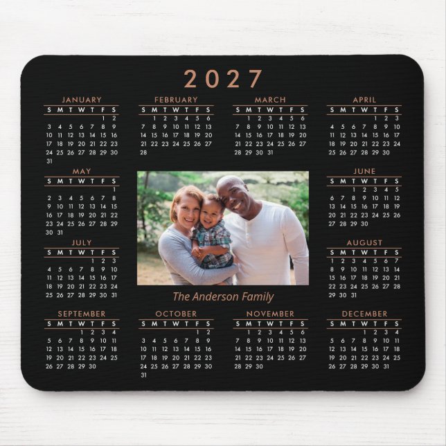 Mousepad Calendário Personalizado de Foto do Keepsasasaame  (Frente)