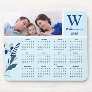 Mousepad Calendário Personalizado de Fotos da Família 2018