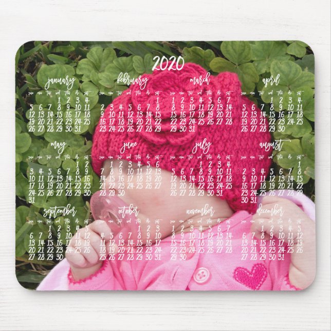 Mousepad Calendário Personalizado do Pad do Mouse 2020 Adic (Frente)