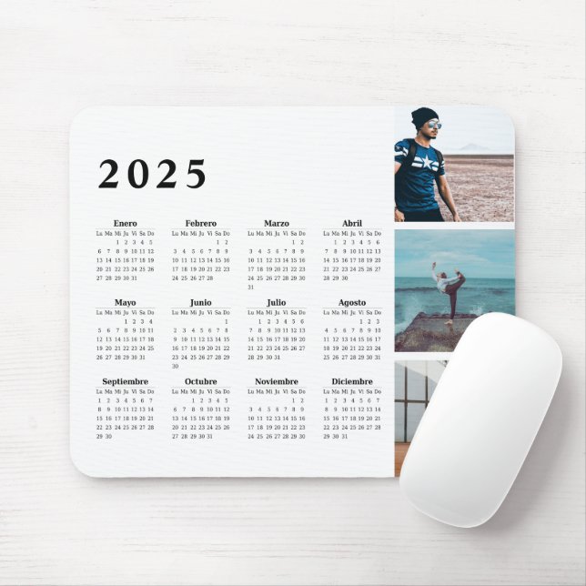Mousepad Calendário personalizado Galería 2025 (Com mouse)
