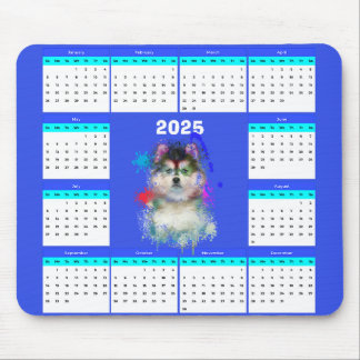 Mousepad Calendário Personalizável de Cachorro Pomsky