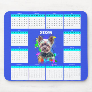 Mousepad Calendário Personalizável de Cachorros do Yorkie-C