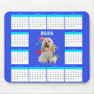 Mousepad Calendário Personalizável do Cachorro de Cockapoo