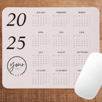 Calendário Pink de Pastel Personalizado 2025 com o