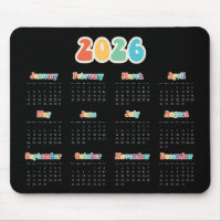 Calendário preto Hippie 2025 dos 60 anos