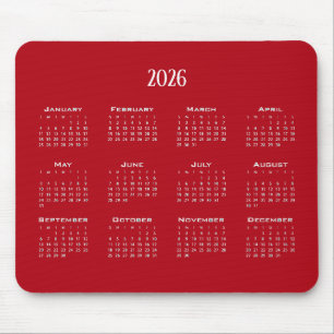 Mousepad Calendário simples moderno de marionete