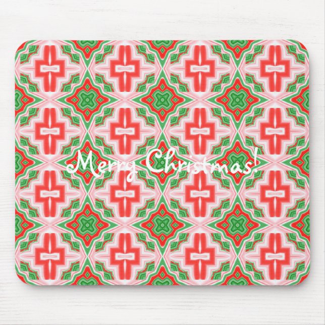 Mousepad Calêndula Estrela de Natal Mosaico (Frente)