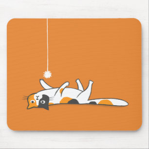 Mousepad Calico Cat preguiçoso   Pet Gatinho Lover-de-bico