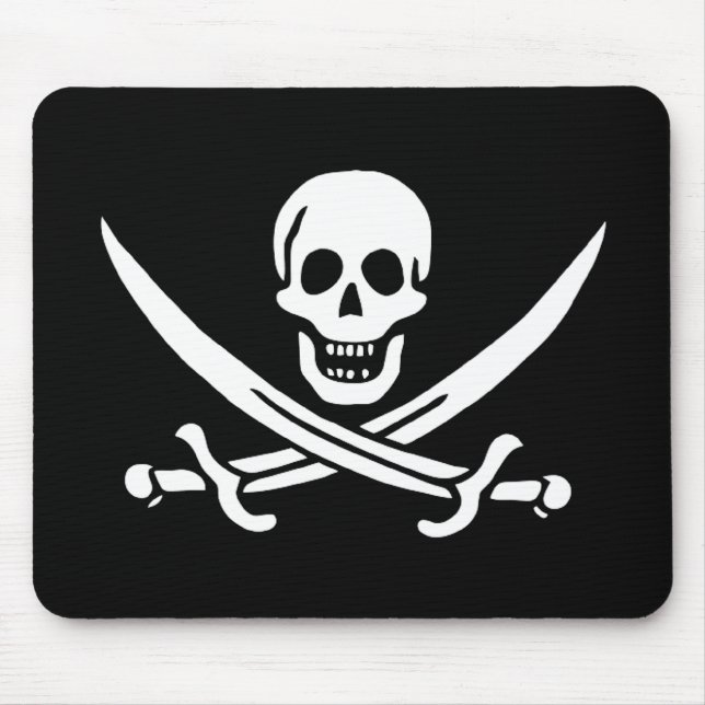 Mousepad Calico Jack em Preto (Frente)