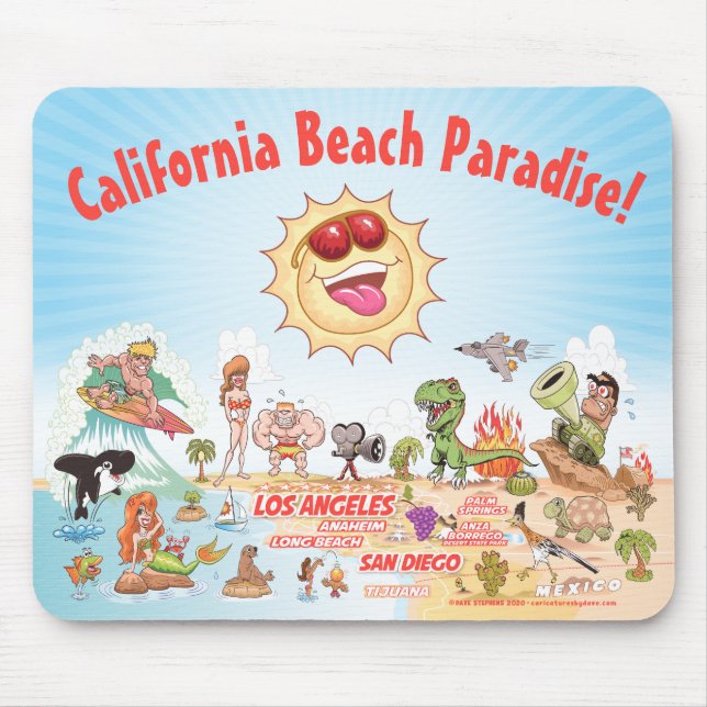 Mousepad California Beach Paradise (Frente)