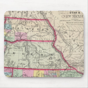 Mousepad Califórnia, Oregon, Washington, Utah, Novo Méxic