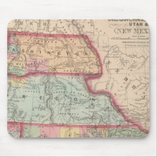 Mousepad Califórnia, Territórios de Oregon, Washington