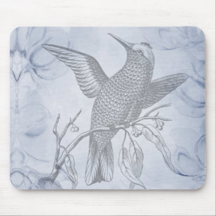 Mousepad Caligrafia de Arte de Pássaro Decorativo