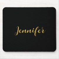 Caligrafia Minimalista Moderna - Nome Preto Dourad