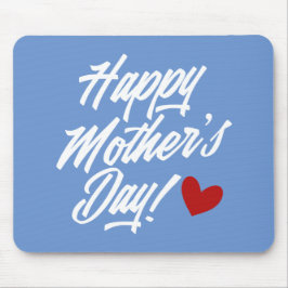 Mousepad Caligrafia simples e feliz do Dia de as mães | Mou