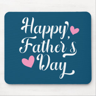 Mousepad Caligrafia simples e feliz do Dia de os pais Mou