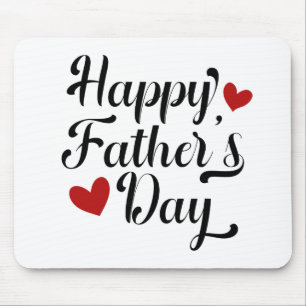 Mousepad Caligrafia simples e feliz do Dia de os pais  Pad 