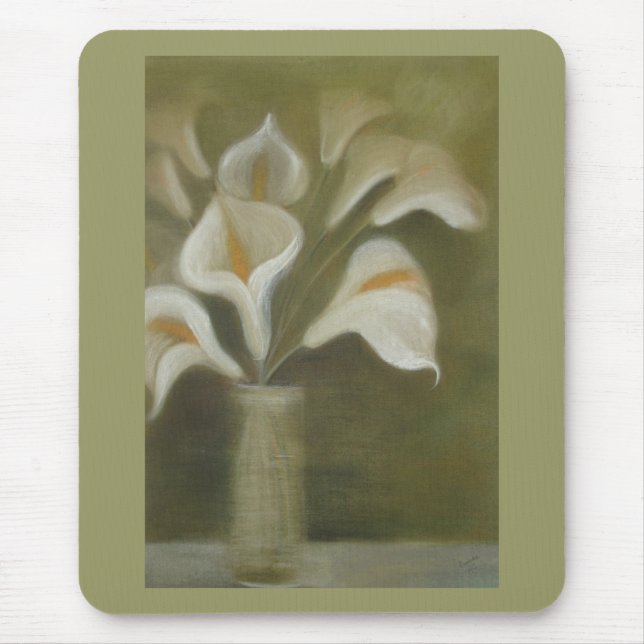 Mousepad Calla Corta Flores Em Vaso Artístico-Vazio (Frente)
