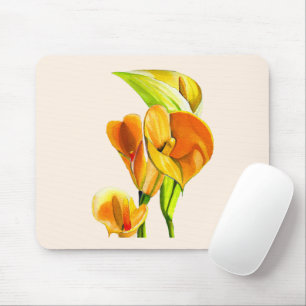 Mousepad Calla lily orange, cor flutuante