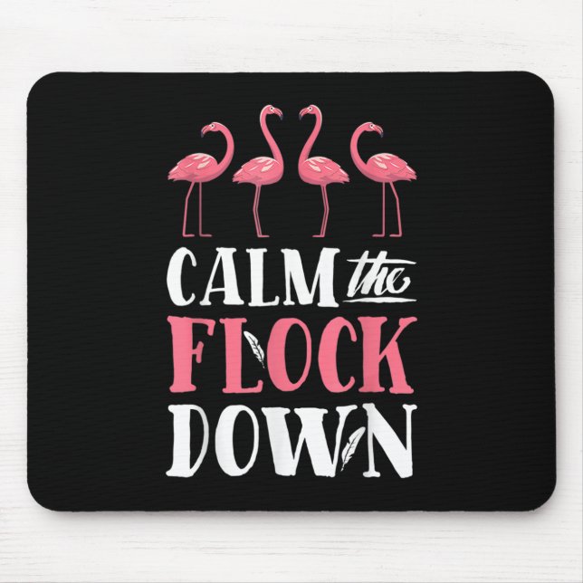 Mousepad Calma A Camisa Pink Flamingo Women Su (Frente)
