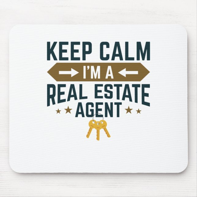 Mousepad Calma, sou agente imobiliário (Frente)
