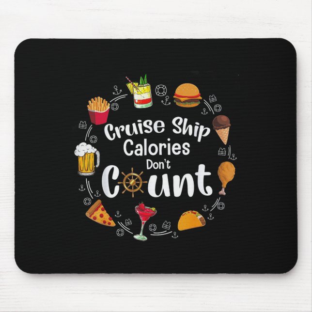 Mousepad Calorias de Navio de Cruzeiro Não Contam (Frente)