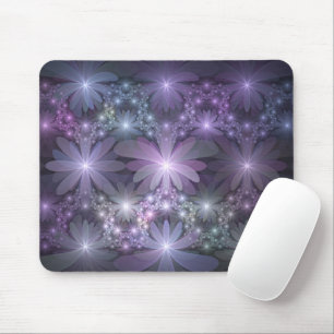 Mousepad Cama de Flores Arte Fractal Abstrato Brilhante e M