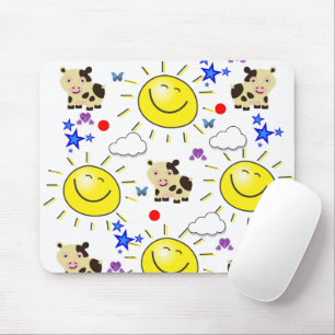Mousepad Camada De Mouse Com Nuvens De Sol De Vaca! Pad do