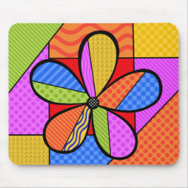 Mousepad Camada de Mouse Flor de Cubismo Whimsso