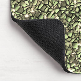 Mousepad Camadas de mosaico e faíscas de sépia esverdeada g