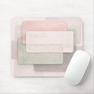 Mousepad Camadas de pastel suave arte de IA