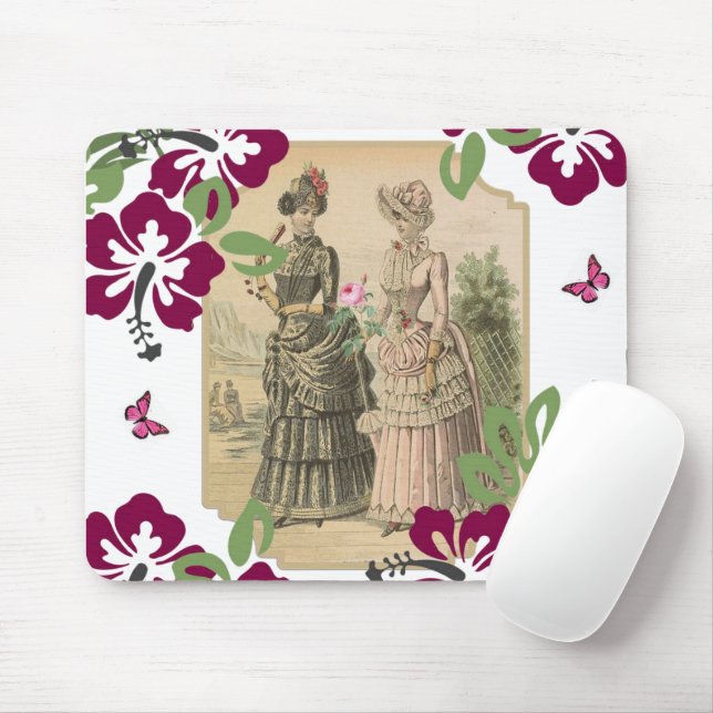 Mousepad Camarada Floral de Mouse das Mulheres Vitorianas!  (Com mouse)