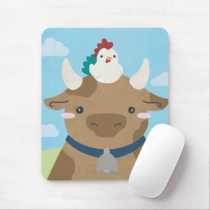 Mousepad Camaradas - Vaca e Pintinho