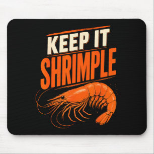 Mousepad Camarões engraçados frutos do mar cajun