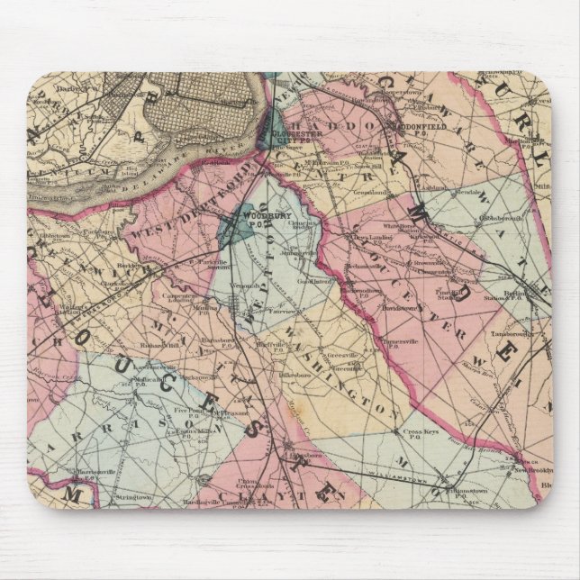 Mousepad Camden, condados de Gloucester, NJ (Frente)