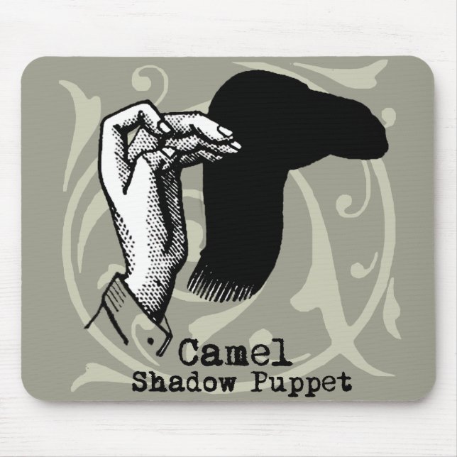 Mousepad Camel Hand Puppet Shadow Games Vintage (Frente)
