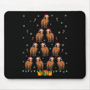Mousepad Camel Santa Hat Xmas Luzes Homens Mulheres Natal T